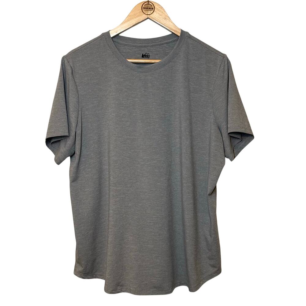 REI Co-Op Sahara Scoopneck Short Sleeve Hiking Shirt 30 UPF Gray Women's Plus 1X